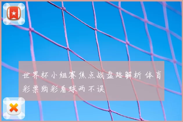 世界杯小组赛焦点战盘路解析 体育彩票购彩看球两不误